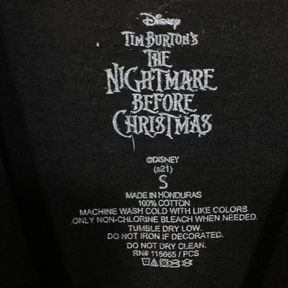 The Nightmare Before Christmas Jack Skellington Pumpkin King T-Shirt Small - Picture 4 of 4
